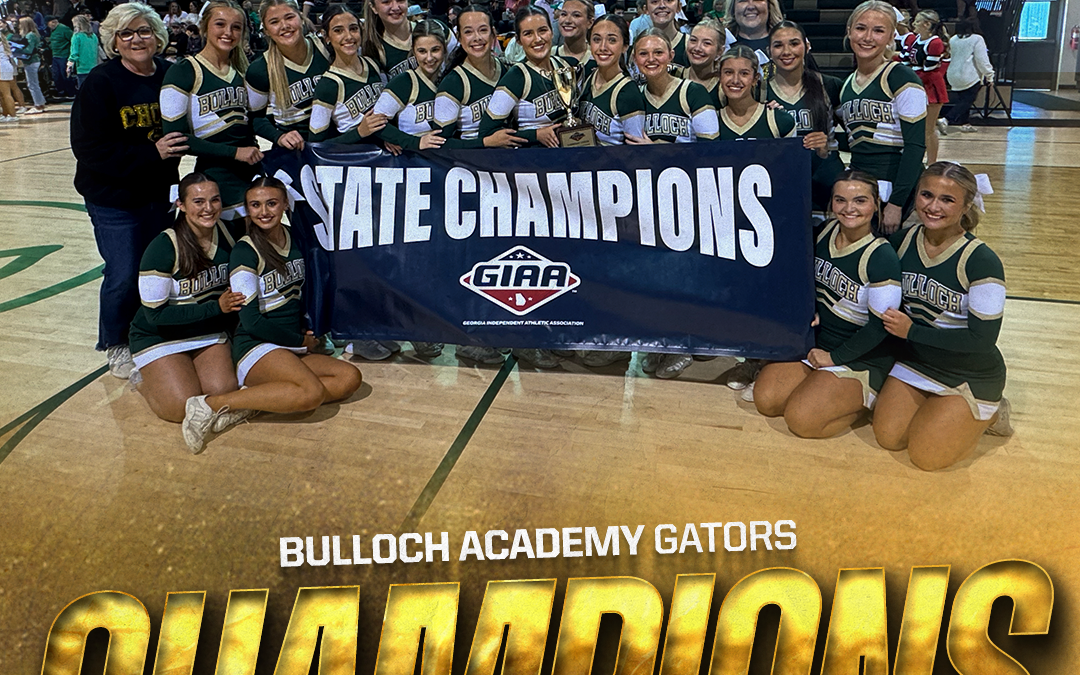 Congratulations 2024 Game Day Cheer Champions, Bulloch Academy Gators!